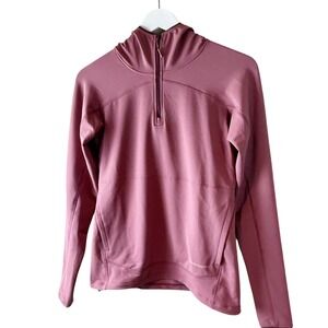 Backcountry‎ Pink Hooded Quarter Zip Pullover Long Sleeve Athleisure Women's XS